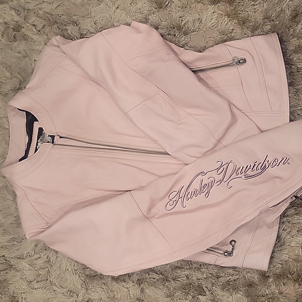 Harley-Davidson Women's Light Pink Leather Jacket